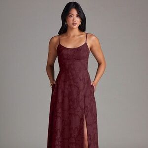 Azazie - Moira Wine Maxi Dress